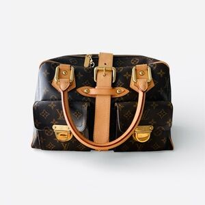 Louis Vuitton Manhattan GM Handbag Monogram Canvas Brown